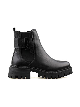 Castleblack 23783-1 Siyah Kadın Kışlık Deri Bot