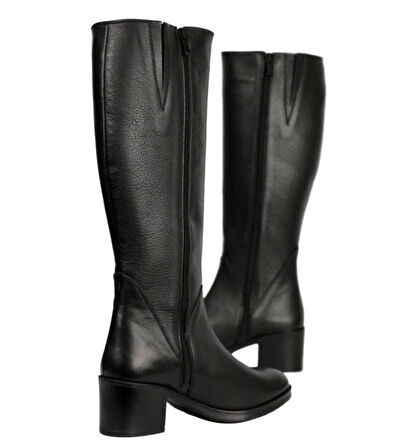 Castleblack 92900-1 Siyah Kadın Kışlık Deri Çizme