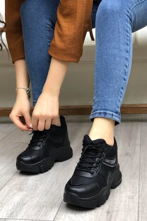 Flet 209 Siyah Kadın Spor Sneaker
