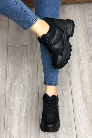Flet 209 Siyah Kadın Spor Sneaker