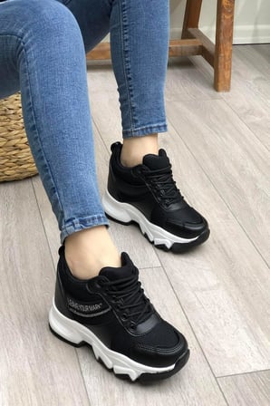 Flet 209 Siyah-Beyaz Kadın Spor Sneaker