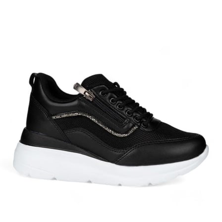 Flet 207 Siyah-Beyaz Kadın Spor Sneaker
