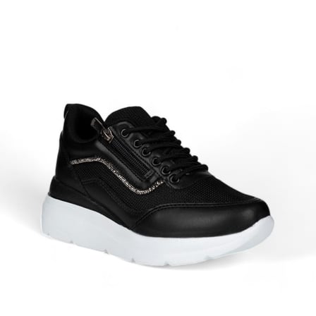 Flet 207 Siyah-Beyaz Kadın Spor Sneaker
