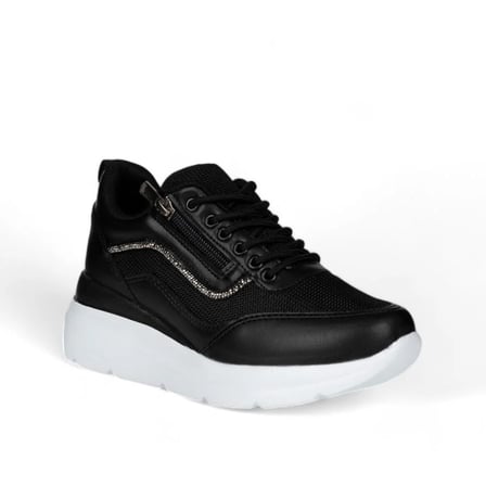 Flet 207 Siyah-Beyaz Kadın Spor Sneaker