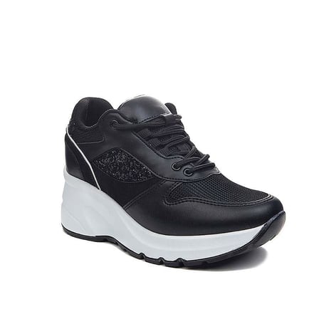Flet 185 Siyah-Beyaz Kadın Spor Sneaker