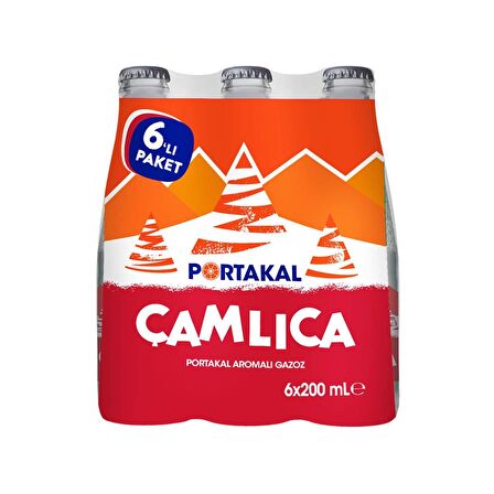 Çamlıca Portakal Aromalı Gazoz 200 Ml X 6 Adet