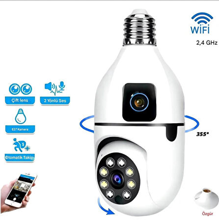 4MP Ip 1080p Çift Kameralı Ev Güvenlik Kamerası CMR-40 TÜRKÇE UYGULAMALI 