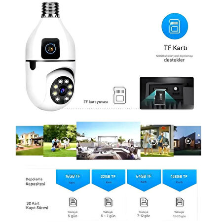4MP Ip 1080p Çift Kameralı Ev Güvenlik Kamerası CMR-40 TÜRKÇE UYGULAMALI 