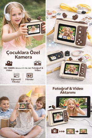 Akıllı Çocuk Kamerası 48MP Güç Eğlence ve Öğrenme Bir Arada – Oyna Çek Eğlen