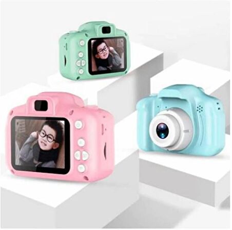 QASUL Mini 1080p Hd Kamera Çocuklar Için Dijital Fotoğraf Makinesi PEMBE