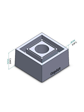 CopArt Quadrata Black Biyoetanol Masaüstü Şömine