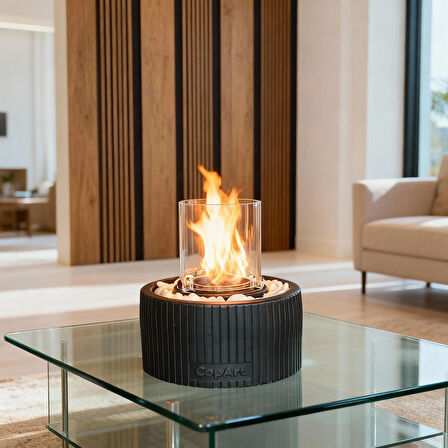 CopArt Alba Black Biyoetanol Masaüstü Şömine