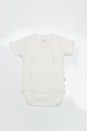 Bistyle Organik Natural Basic Style Kruvaze Yarım Kol Body Bs17101 Ekru