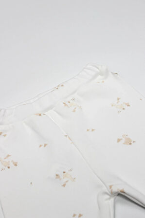 Bistyle Patikli Alt Welcome Baby Duck 16107 Sarı-ekru