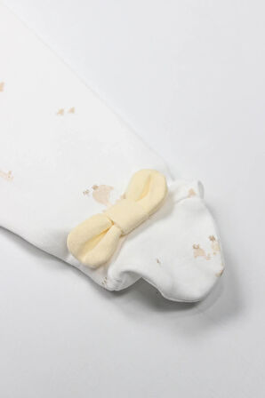 Bistyle Patikli Alt Welcome Baby Duck 16107 Sarı-ekru