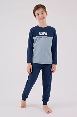 U.s. Polo Assn Uzun Kol Pijama Takım Us2220-4 Koyu İndigo