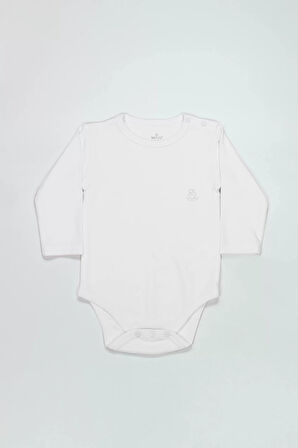 Bistyle Natural Basic Style Uzun Kol Body 17104 Beyaz
