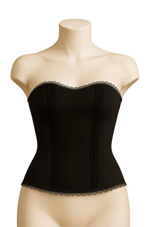 Siyah Mı Emay 9155 F Fırfırlı Terletici Büstiyer