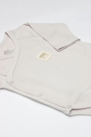 Organic Modal Flying Balloons Kruvaze Uzun Kol Body Bs17121 Bej