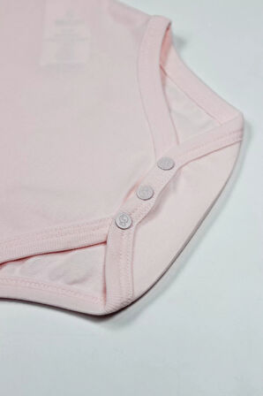 Bistyle Organik Natural Basic Style Yarım Kol Body Bs17103 Pembe