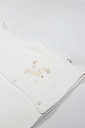 Bistyle Yelek Çift Taraflı Welcome Baby Duck 18104 Sarı-ekru