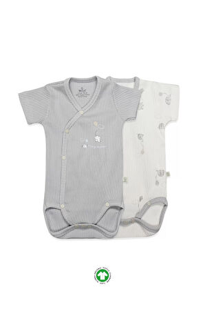 Flying Elephant 2'li Yarım Kol Badi 17117 Ekru Gri