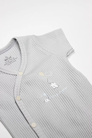 Flying Elephant 2'li Yarım Kol Badi 17117 Ekru Gri