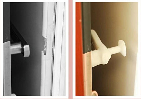 Silikon Duvar Koruyucu Kapı Stoperi Gri