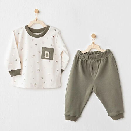 My 1 St Wardrobe 2'li Takım Ecru Green