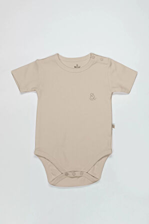 Bistyle Organik Natural Basic Style Yarım Kol Body Bs17103 Bej