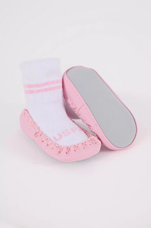 U.s. Polo Assn Çarık Çorap Usb2800 Beyaz-pembe