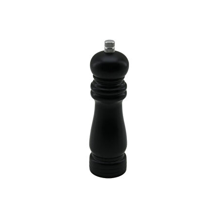 Siyah Ahşap  Küçük= Çap: 4.5cm - Uzunluk: 15.5cm Tuz - Baharat Öğütücü