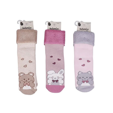 Katamino Yarlin Kız Havlu Soket Çorap 250235 Asorti