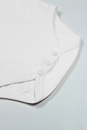 Bistyle Organik Natural Basic Style Yarım Kol Body Bs17103 Beyaz