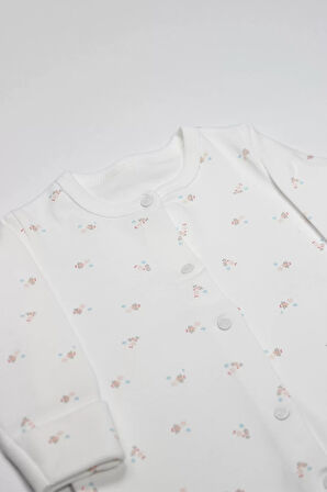 Bistyle Grow İn Love Bebe Tulum 15103 Pembe Ekru