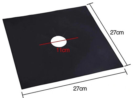 Ocak Koruyucu Folyo Yanmaz Yapışmaz 4&amp;apos;lü Set Siyah