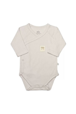 Organic Modal Flying Balloons Kruvaze Uzun Kol Body Bs17121 Bej