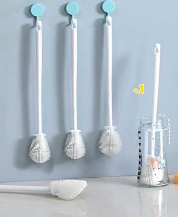 Kavanoz Ve Biberon Yıkama Fırçası Silikon Beyaz