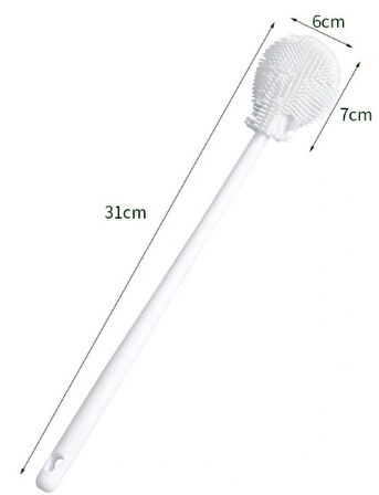 Kavanoz Ve Biberon Yıkama Fırçası Silikon Beyaz