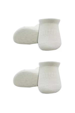 2'li Sneakers Kaymaz Basic Penye Çorap Bs20103 Ekru Ekru