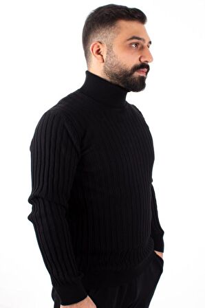Twister 3625 Siyah Balıkçı Yaka Erkek Kazak