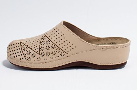 Dagoster DZA37-1803 Bej Günlük Ortopedik Burun Kapalı Kadın Terlik