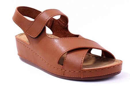 Dagoster DZA37-1810 Taba Günlük Ortopedik Kadın Sandalet