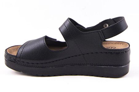 Dagoster DZA37-3014 Siyah Günlük Ortopedik Kadın Sandalet