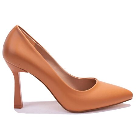 Dagoster DZA07-388451 Taba Stiletto Topuklu Kadın Ayakkabı