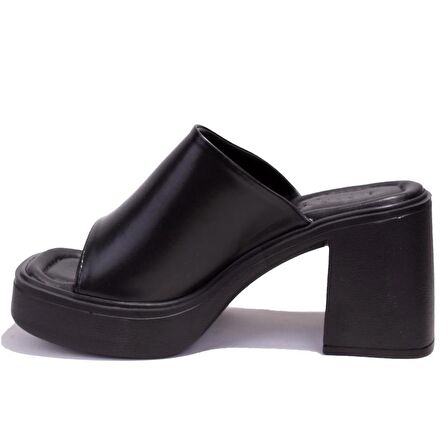 Dagoster DZA07-890201C Siyah Spor Topuklu Kadın Terlik