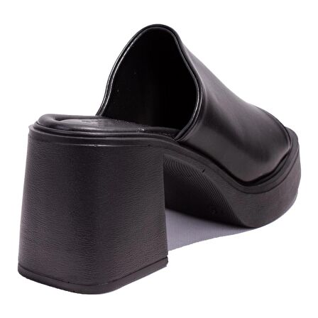 Dagoster DZA07-890201C Siyah Spor Topuklu Kadın Terlik