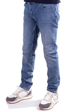 Twister Panama 727C Mavi Düşük Bel Dar Paça Erkek Jeans Pantolon