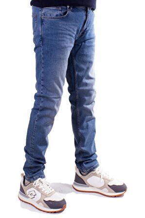 Twister Panama 727C Mavi Düşük Bel Dar Paça Erkek Jeans Pantolon