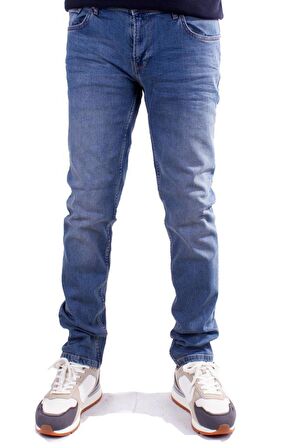 Twister Panama 727C Mavi Düşük Bel Dar Paça Erkek Jeans Pantolon